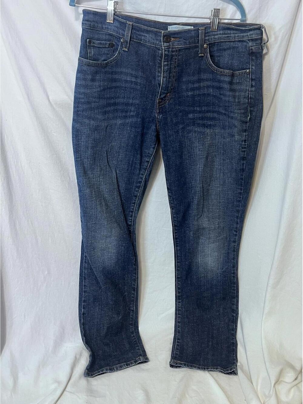 Levis 505 Women Classic Regular Straight Mid Rise Stretch Medium Denim Jean 12M